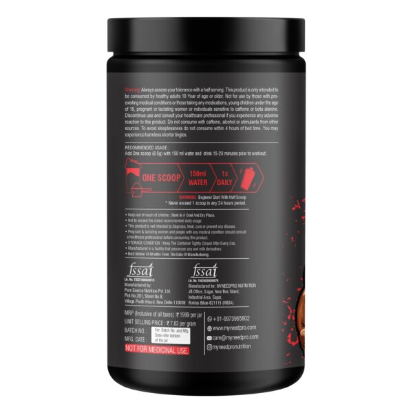 MYNEEDPRO HUNTR PRE-WORKOUT 30Serving's - Image 3