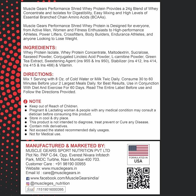 MUSCLE GEAR SHERD WHEY PROTEIN PREMIUM WHEY - Image 6