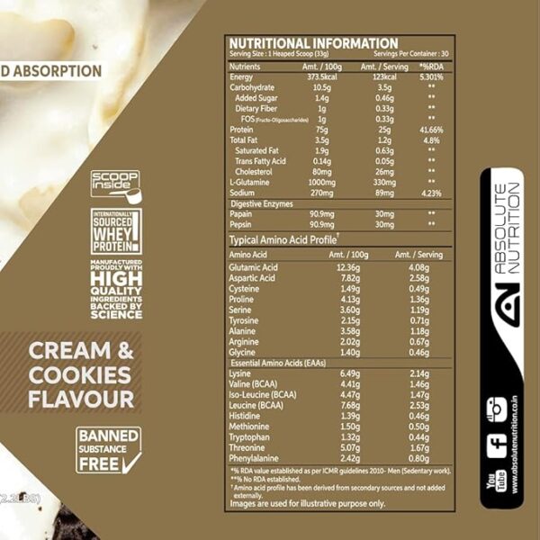 ABSOLUTE NUTRITION ALPHA WHEY PROTEIN - Image 12