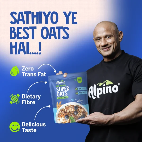 HIGH PROTEIN SUPER ROLLED OATS UNSWEETENED 1KG - Image 5