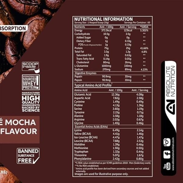 ABSOLUTE NUTRITION ALPHA WHEY PROTEIN - Image 8