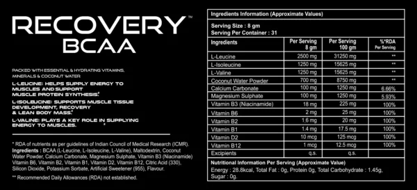 RECOVERY BCAA GOLD SERIES: - Image 5