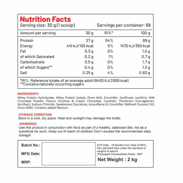 MUSCLE GEAR ISO WHEY PROTEIN HYDROLYSATE - Image 5