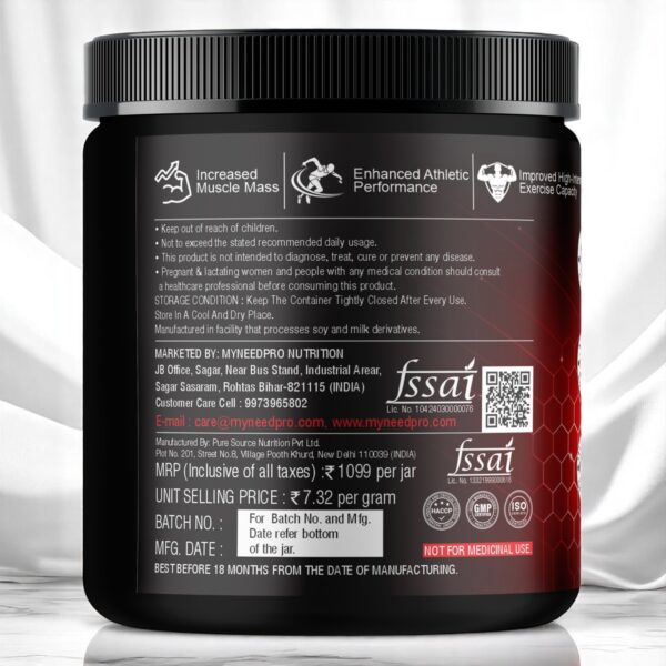 CREATINE LCM 100% PURE MICRONISED CREATINE MONOHYDRATE WITH L-CITRULLINE DL MALATE 2:1 - Image 3