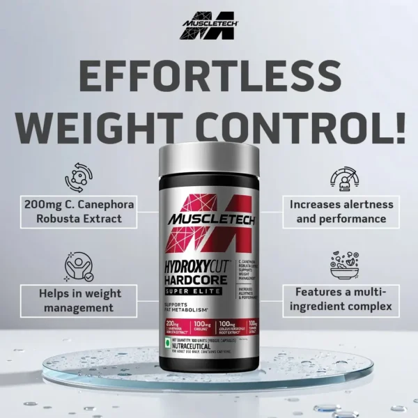 MUSCLETECH HIDROXYCUT HARD CORE SUPER ELITE 100 UNITS - Image 4