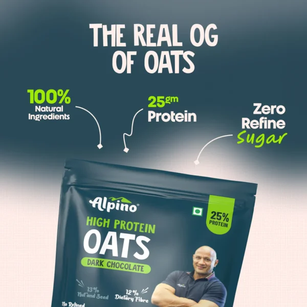 HIGH PROTEIN SUPER ROLLED OATS DARK CHOCLATE - Image 2