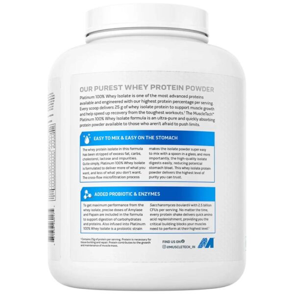 MUSCLETECH PLATINUM 100% WHEY ISOLATE - Image 3