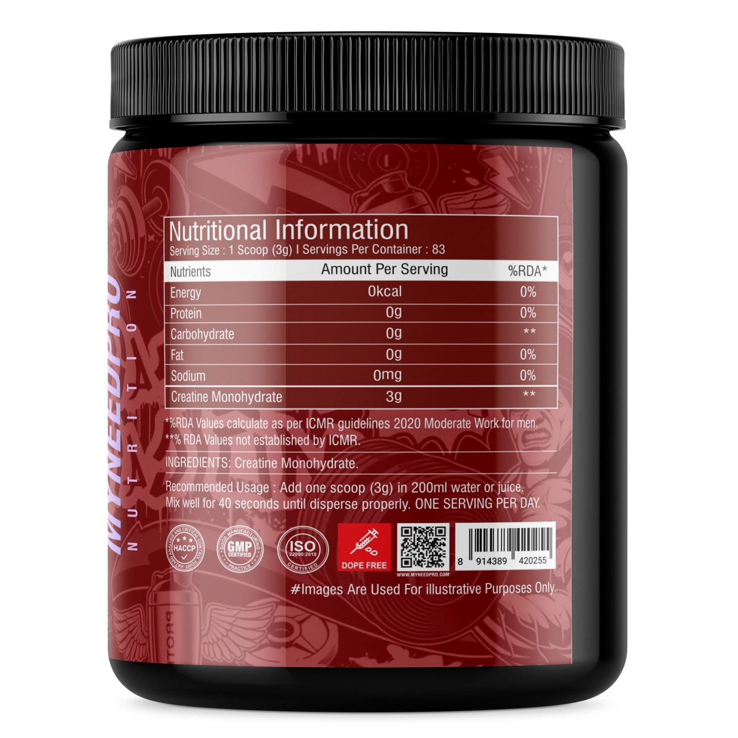 MYNEEDPRO PURE PLATINUM MICRONIZED CREATINE MONOHYDRATE - Image 4