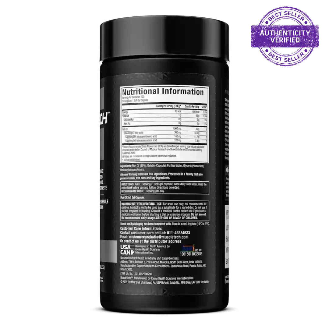 MUSCLETECH PLATINUM 100% OMEGA FISH OIL - Image 2