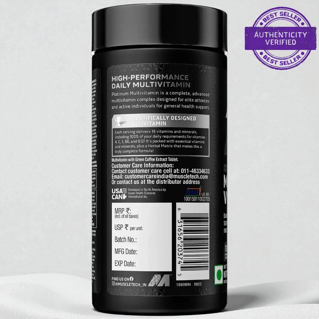 MUSCLETECH PLATINUM MULTIVITAMIN TABLETS - Image 2