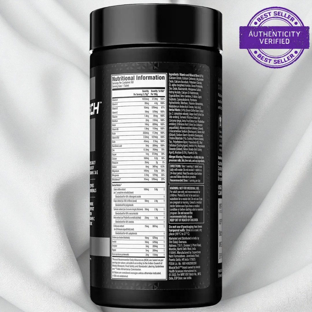 MUSCLETECH PLATINUM MULTIVITAMIN TABLETS - Image 3